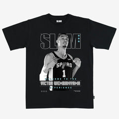NBA - Victor Wembanyama San Antonio Spurs Unisex SLAM Cover T-Shirt - Black