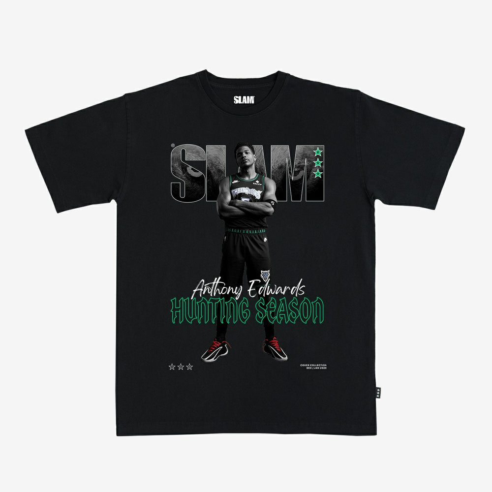 NBA - Anthony Edwards Minnesota Timberwolves Unisex SLAM Cover T-Shirt - Black