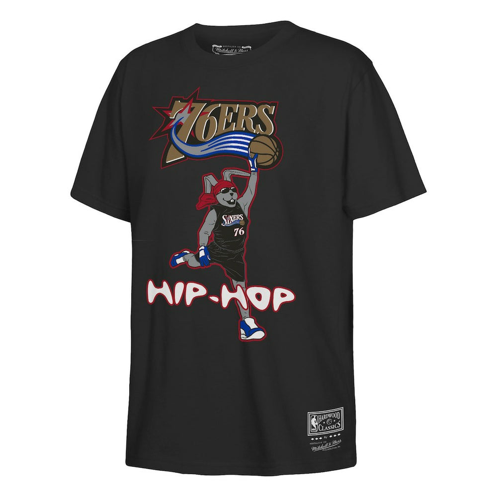 Mitchell & Ness - Philadelphia 76ers Youth Hip Hop T-Shirt - Black