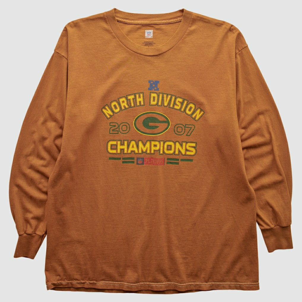 Green Bay Packers NFL 2007 Long Sleeve T-shirt Orange Vintage - Fanatics