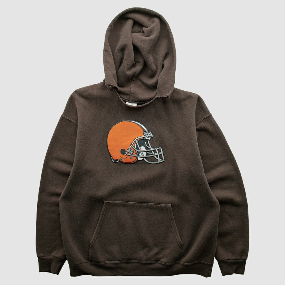 Cleveland Browns NFL 2000s Hooded Pullover Sweatshirt Brown Vintage - Fanatics