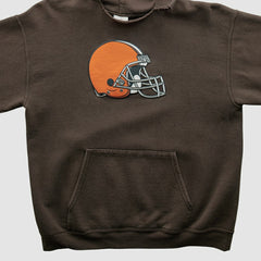 Cleveland Browns NFL 2000s Hooded Pullover Sweatshirt Brown Vintage - Fanatics