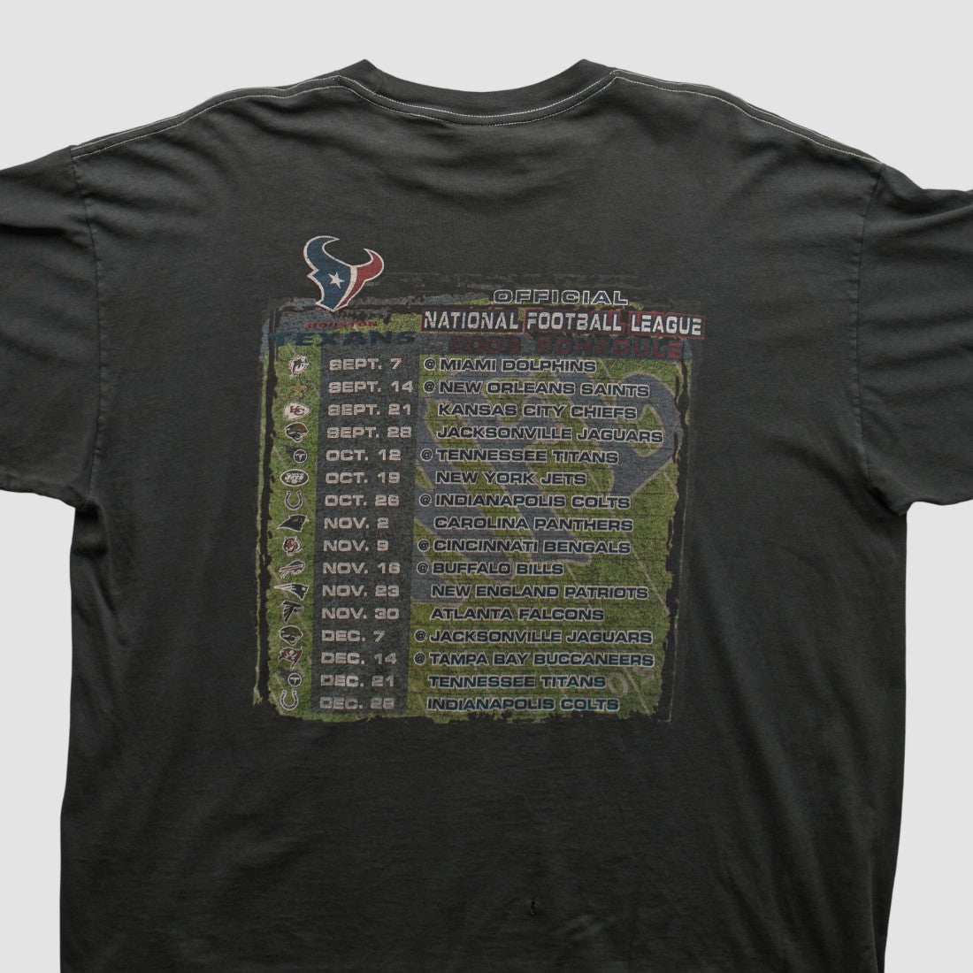 Houston Texans NFL 2000s T-shirt Charcoal Vintage - Fanatics