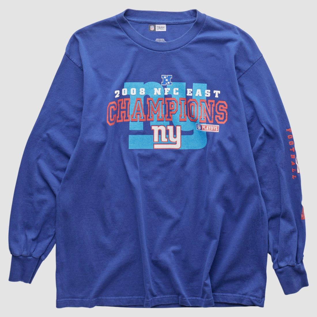 New York Giants NFL 2008 Long Sleeve T-shirt Blue Vintage - Fanatics