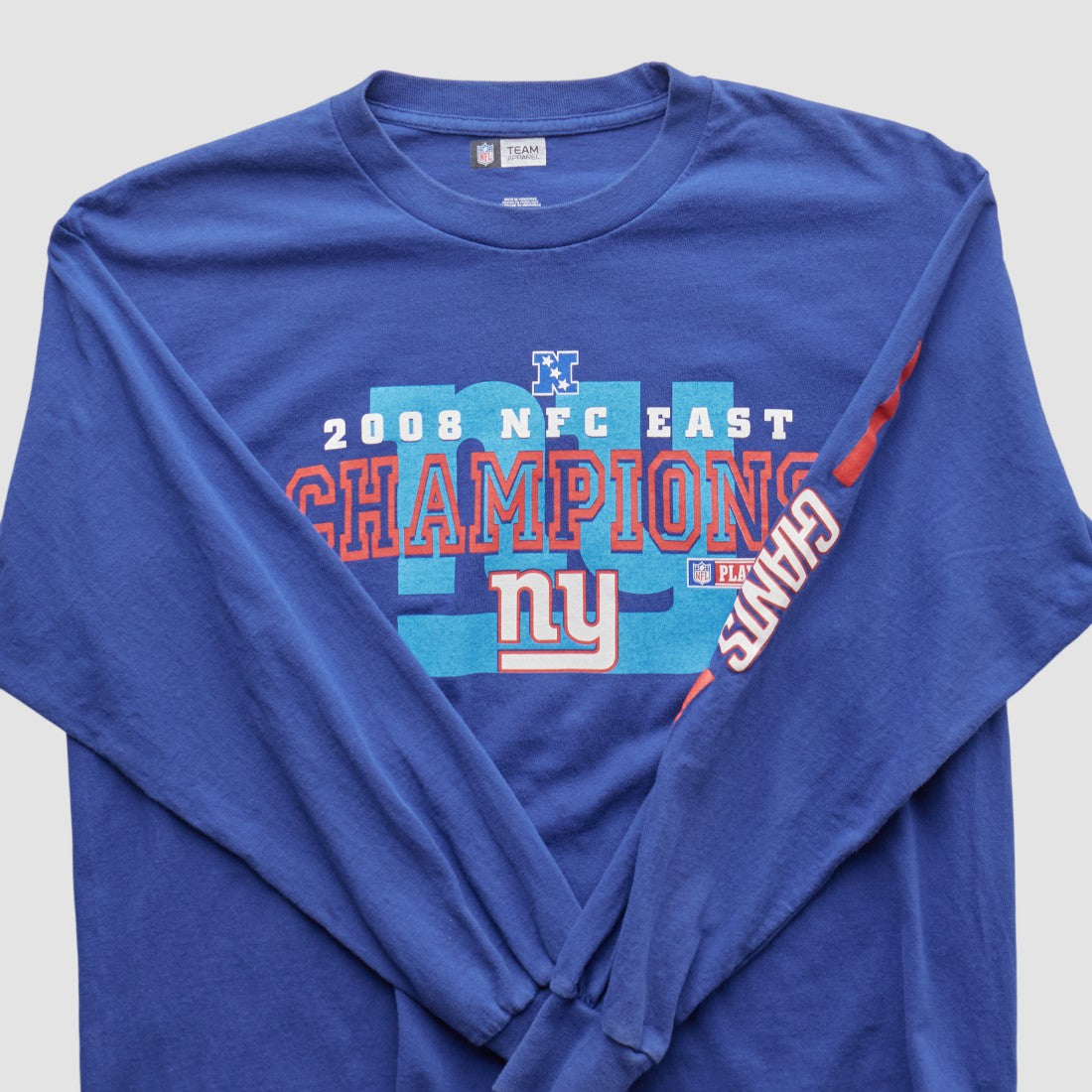 New York Giants NFL 2008 Long Sleeve T-shirt Blue Vintage - Fanatics