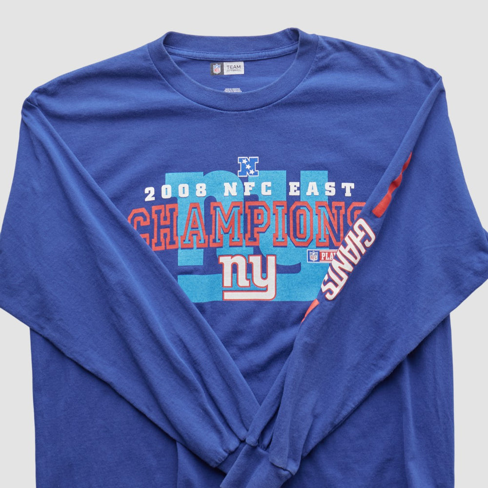New York Giants NFL 2008 Long Sleeve T-shirt Blue Vintage - Fanatics