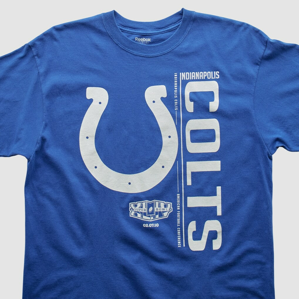 Indianapolis Colts Reebok 2010 T-shirt Blue Vintage - Fanatics