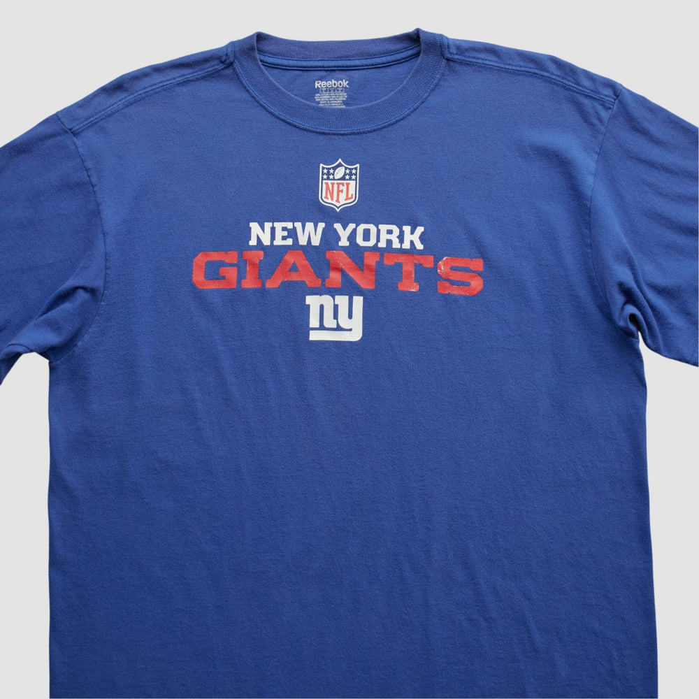 New York Giants Reebok 2000s T-shirt Blue Vintage - Fanatics