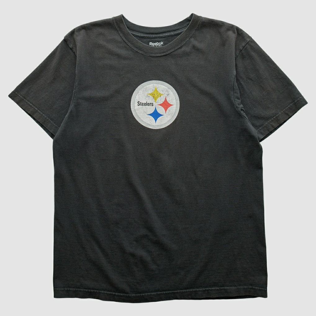 Pittsburgh Steelers Reebok 2000s T-shirt Black Vintage - Fanatics