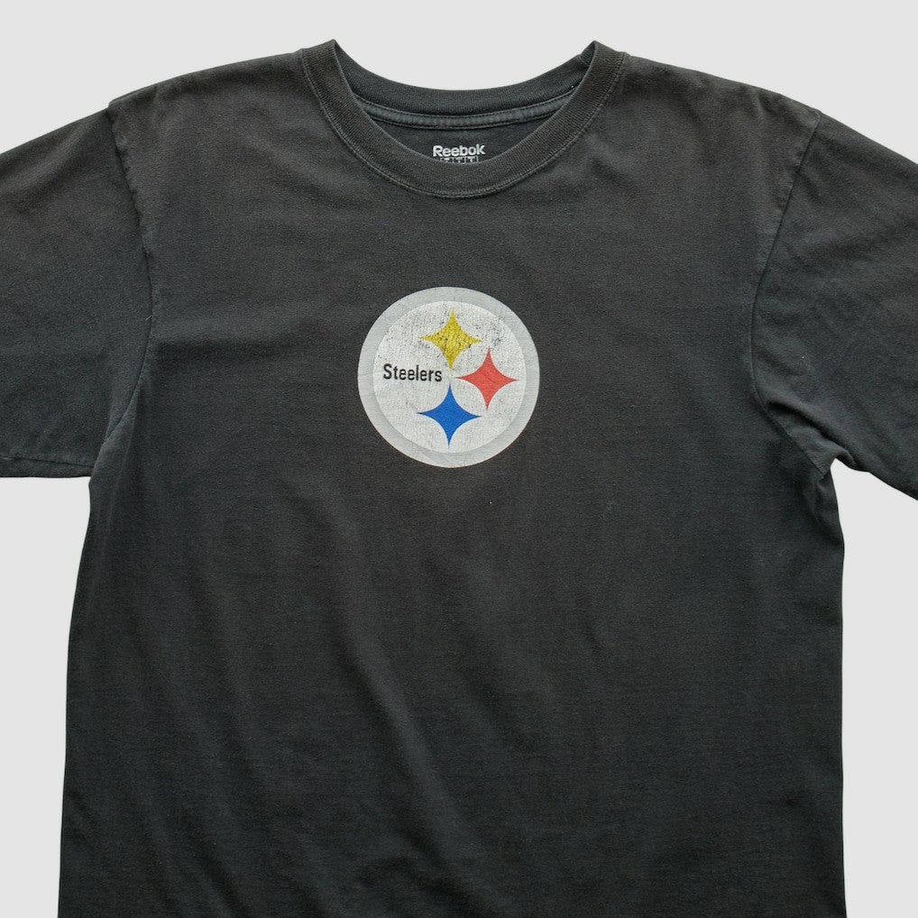Pittsburgh Steelers Reebok 2000s T-shirt Black Vintage - Fanatics