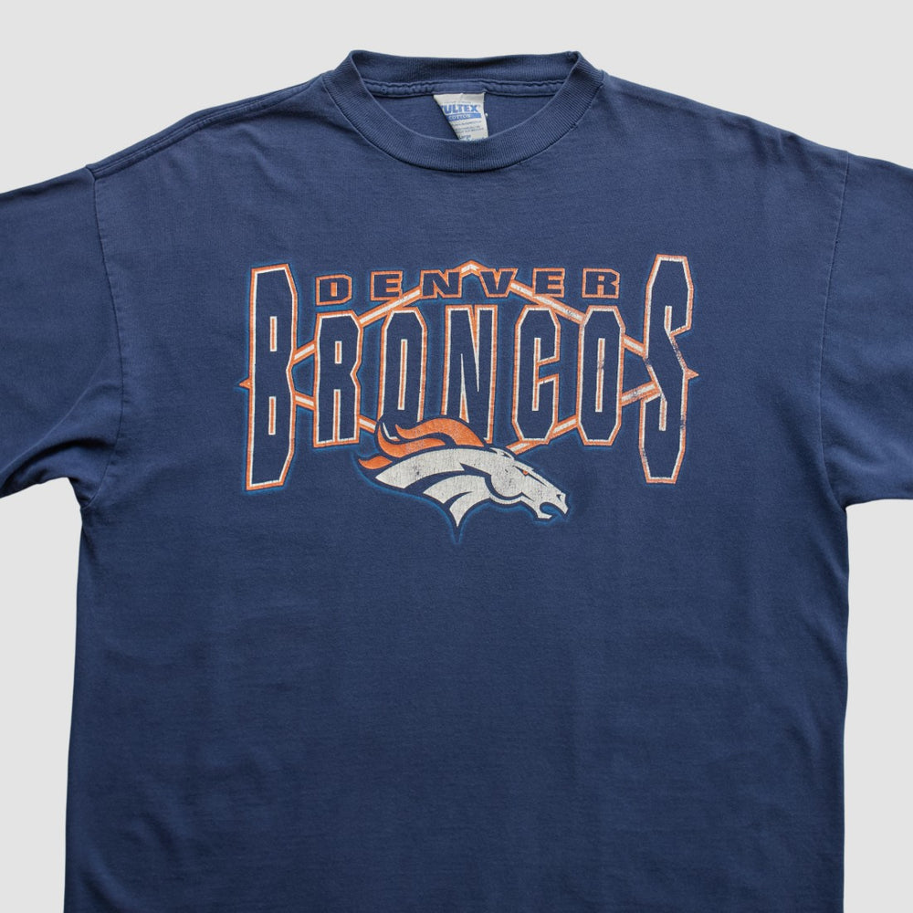 Denver Broncos Tultex 90s T-shirt Navy Vintage - Fanatics