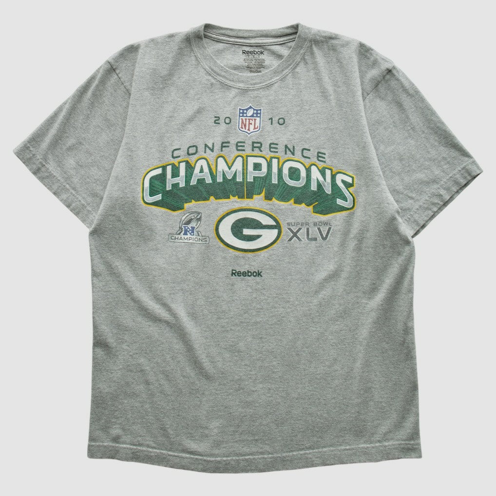 Green Bay Packers Reebok 2010 T-shirt Heather Gray Vintage - Fanatics
