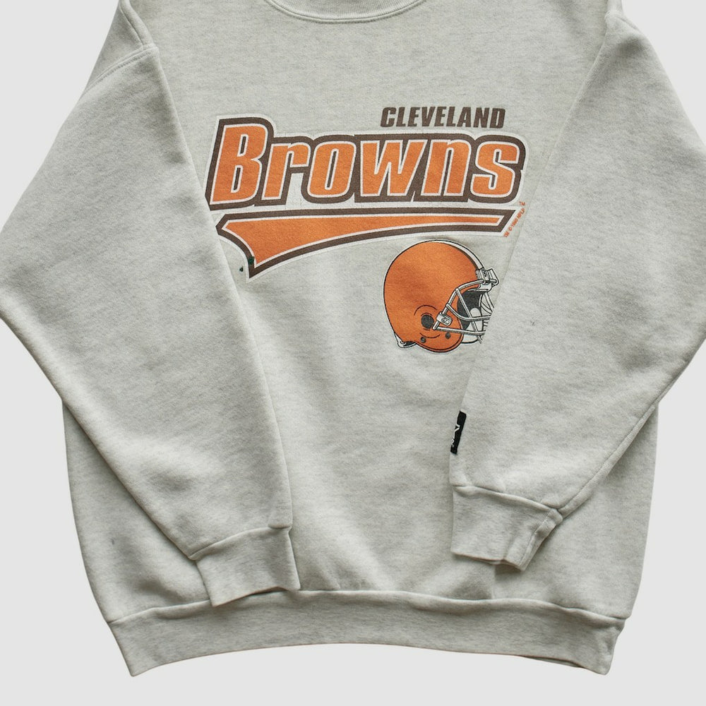 Cleveland Browns Starter 90s Pullover Sweatshirt Heather Gray Vintage - Fanatics