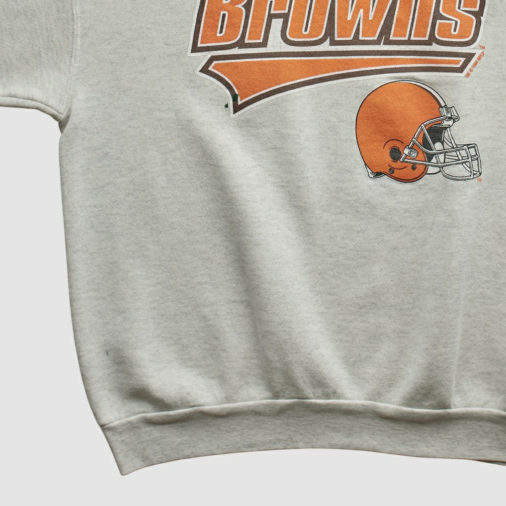 Cleveland Browns Starter 90s Pullover Sweatshirt Heather Gray Vintage - Fanatics
