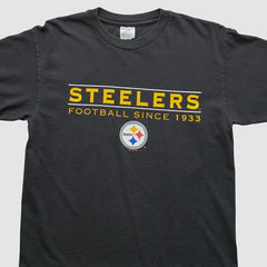 Pittsburgh Steelers Champion 1996 T-shirt Black Vintage - Fanatics