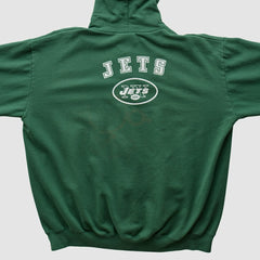 New York Jets NFL 2000s Hooded Full Zip Sweatshirt Green Vintage - Fanatics