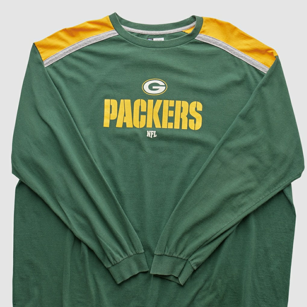 Green Bay Packers NFL 2000s Long Sleeve T-shirt Green Vintage - Fanatics