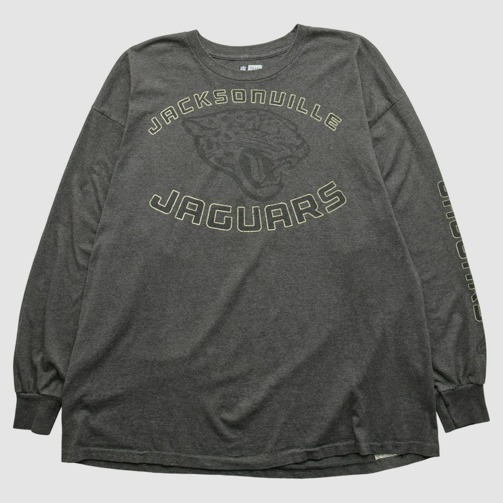 Jacksonville Jaguars NFL 2000s Long Sleeve T-shirt Dark Heather Gray Vintage - Fanatics
