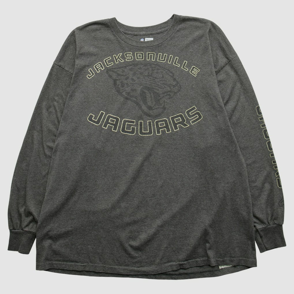 Jacksonville Jaguars NFL 2000s Long Sleeve T-shirt Dark Heather Gray Vintage - Fanatics