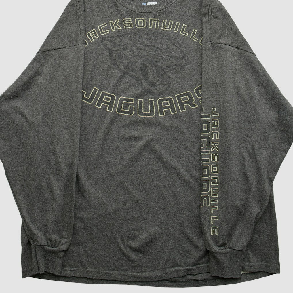Jacksonville Jaguars NFL 2000s Long Sleeve T-shirt Dark Heather Gray Vintage - Fanatics
