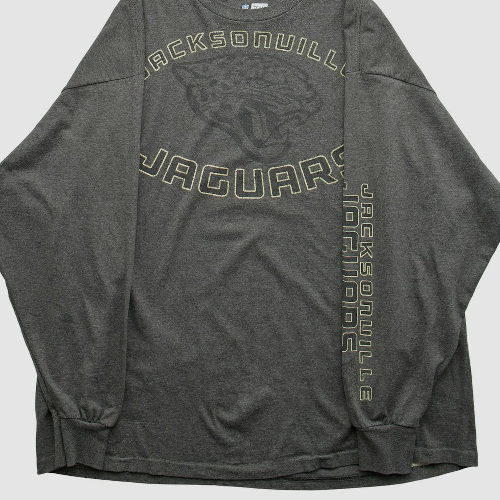 Jacksonville Jaguars NFL 2000s Long Sleeve T-shirt Dark Heather Gray Vintage - Fanatics