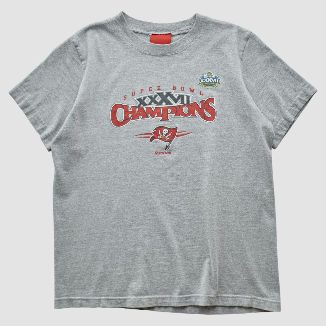 Tampa Bay Buccaneers Reebok 2003 T-shirt Heather Gray Vintage - Fanatics