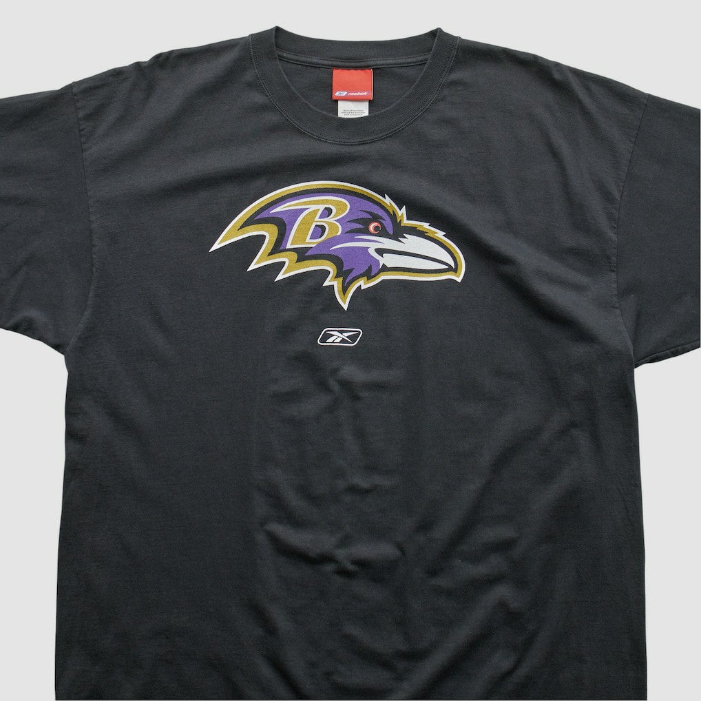 Baltimore Ravens Reebok 2000s T-shirt Black Vintage - Fanatics