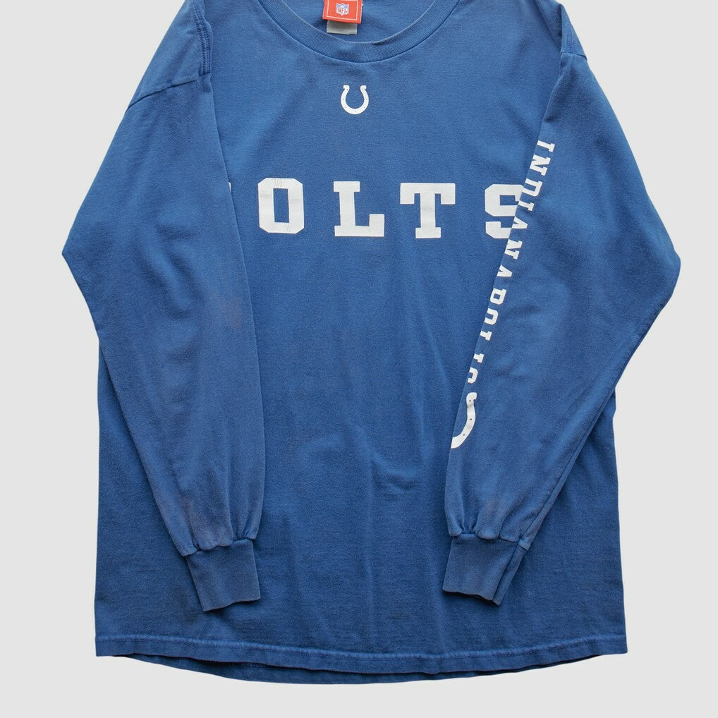 Indianapolis Colts NFL 2000s Long Sleeve T-shirt Blue Vintage - Fanatics