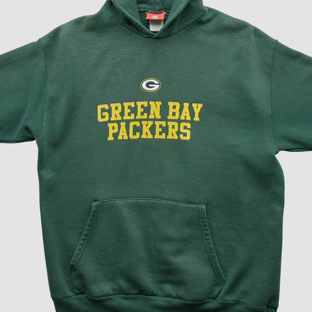 Green Bay Packers NFL 2000s Hooded Pullover Sweatshirt Green Vintage - Fanatics