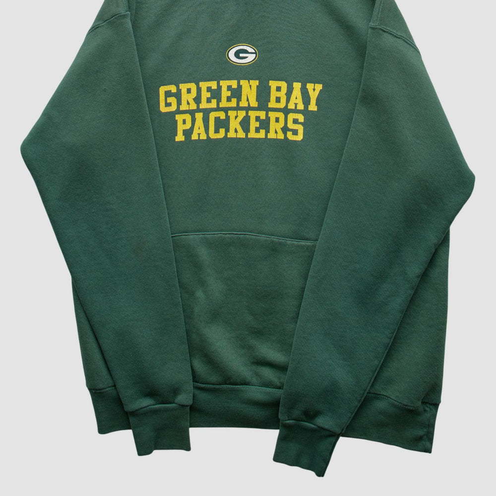 Green Bay Packers NFL 2000s Hooded Pullover Sweatshirt Green Vintage - Fanatics