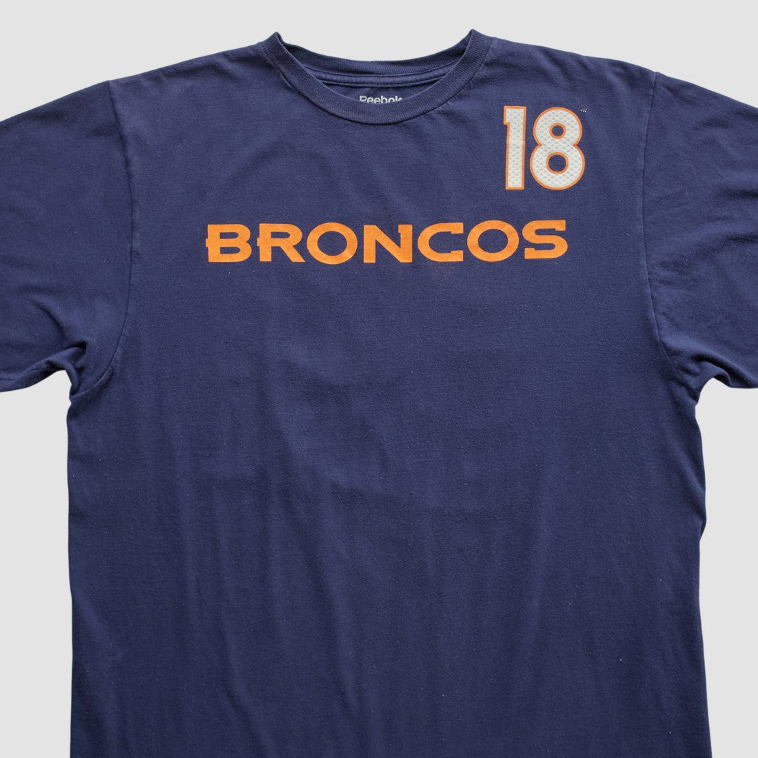 Denver Broncos Reebok 2000s T-shirt Navy Vintage - Fanatics