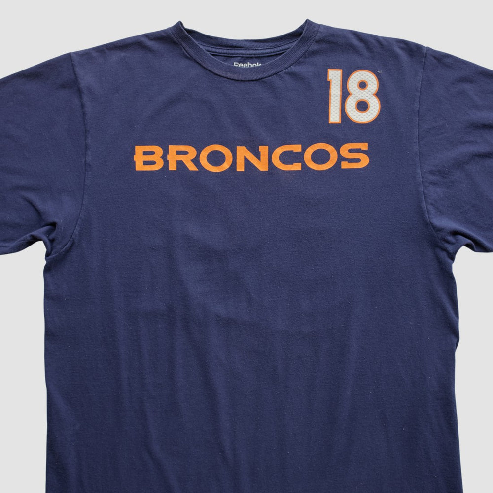 Denver Broncos Reebok 2000s T-shirt Navy Vintage - Fanatics
