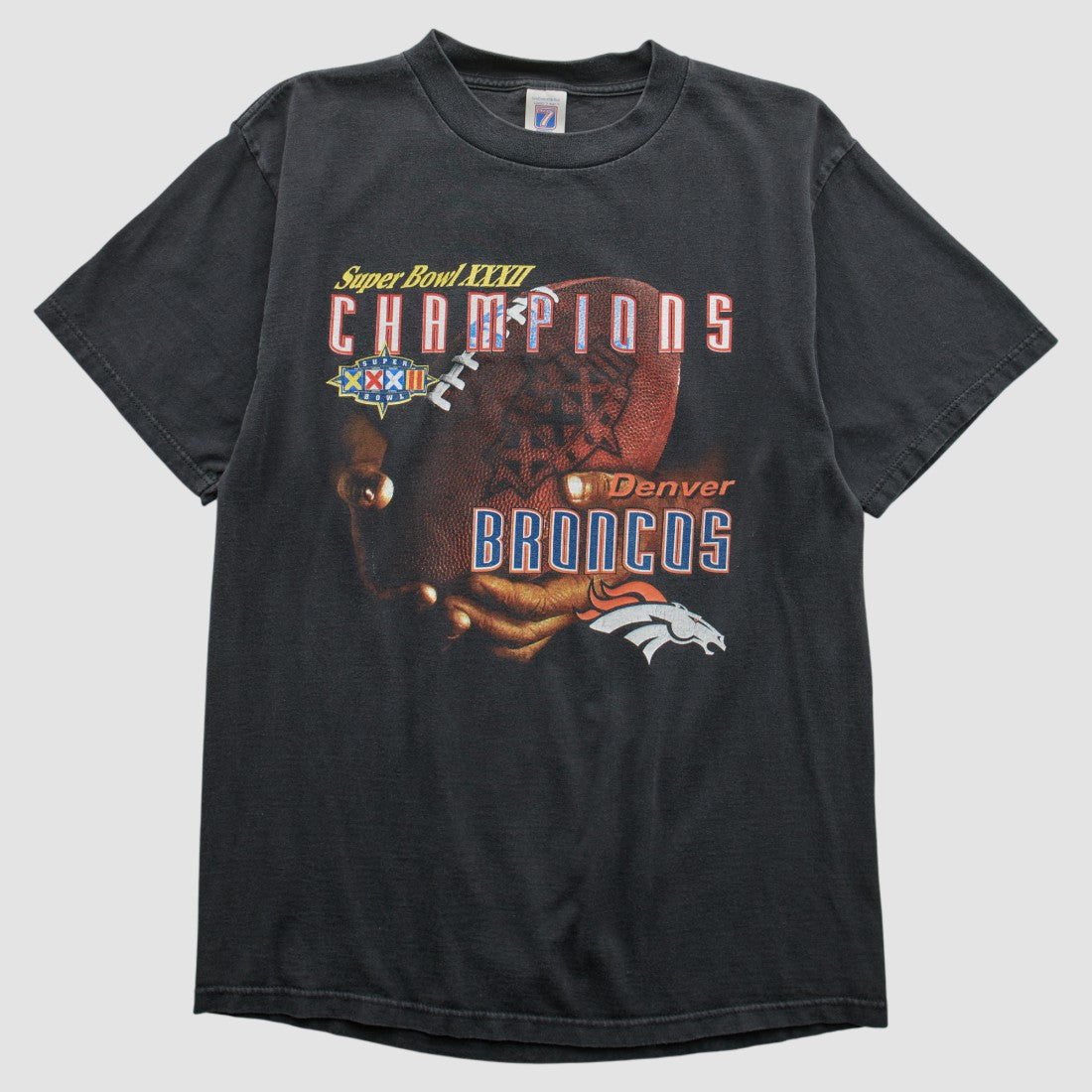 Denver Broncos Logo Athletic 1998 T-shirt Black Vintage - Fanatics