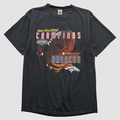 Denver Broncos Logo Athletic 1998 T-shirt Black Vintage - Fanatics