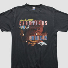 Denver Broncos Logo Athletic 1998 T-shirt Black Vintage - Fanatics