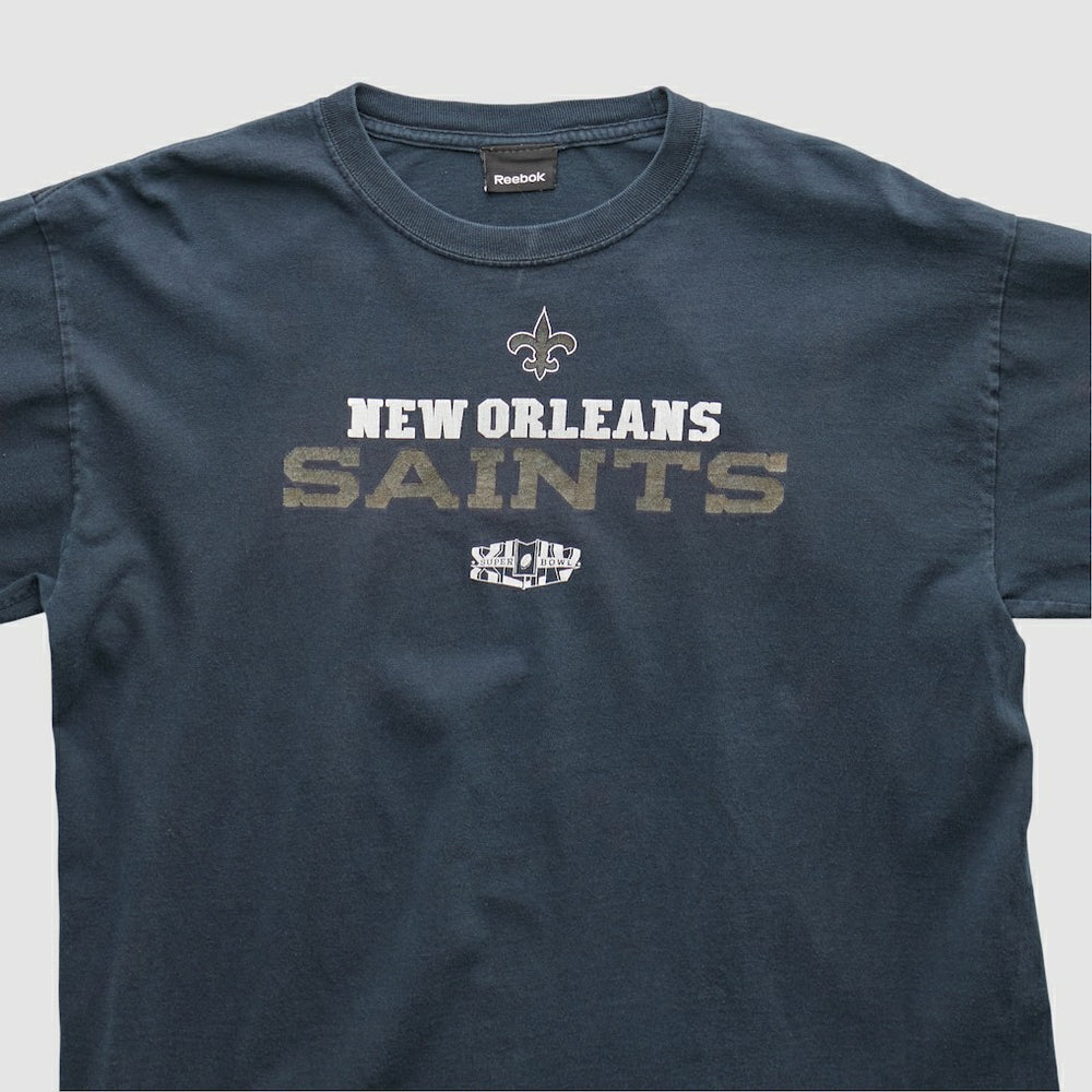 New Orleans Saints Reebok 2010 Long Sleeve T-shirt Navy Vintage - Fanatics