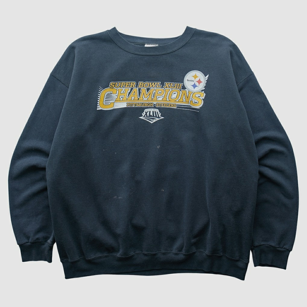 Pittsburgh Steelers NFL 2009 Pullover Sweatshirt Navy Vintage - Fanatics