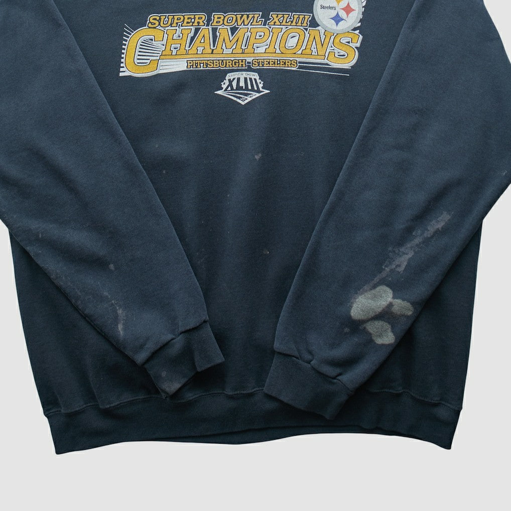 Pittsburgh Steelers NFL 2009 Pullover Sweatshirt Navy Vintage - Fanatics