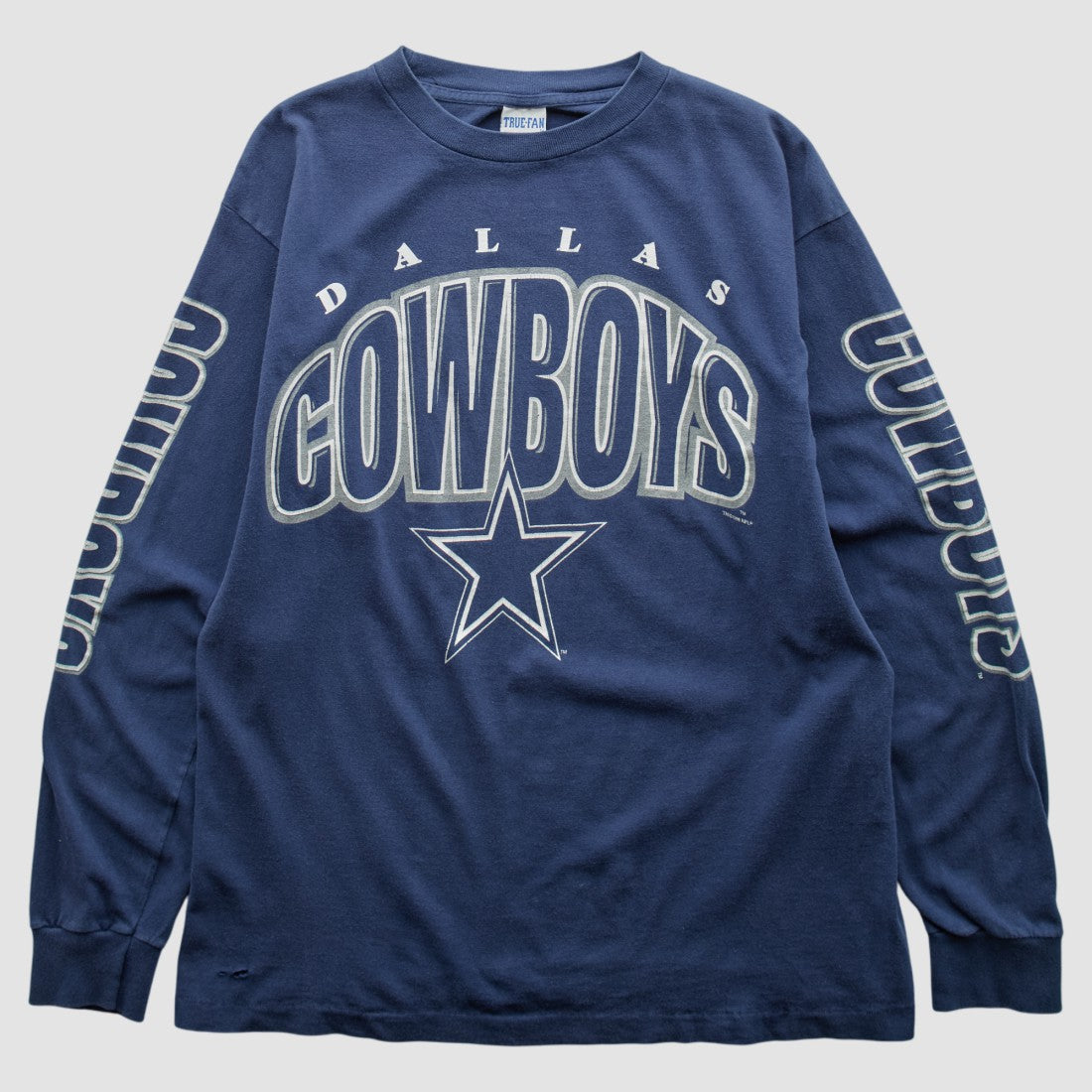 Dallas Cowboys True Fan 90s Long Sleeve T-shirt Navy Vintage - Fanatics