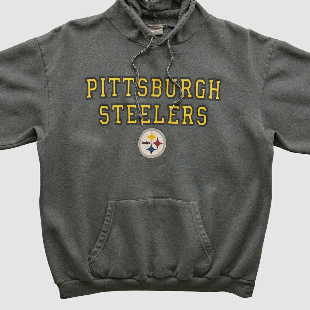 Pittsburgh Steelers NFL 2000s Hooded Sweatshirt Black Vintage - Fanatics