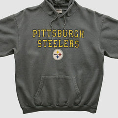 Pittsburgh Steelers NFL 2000s Hooded Sweatshirt Black Vintage - Fanatics