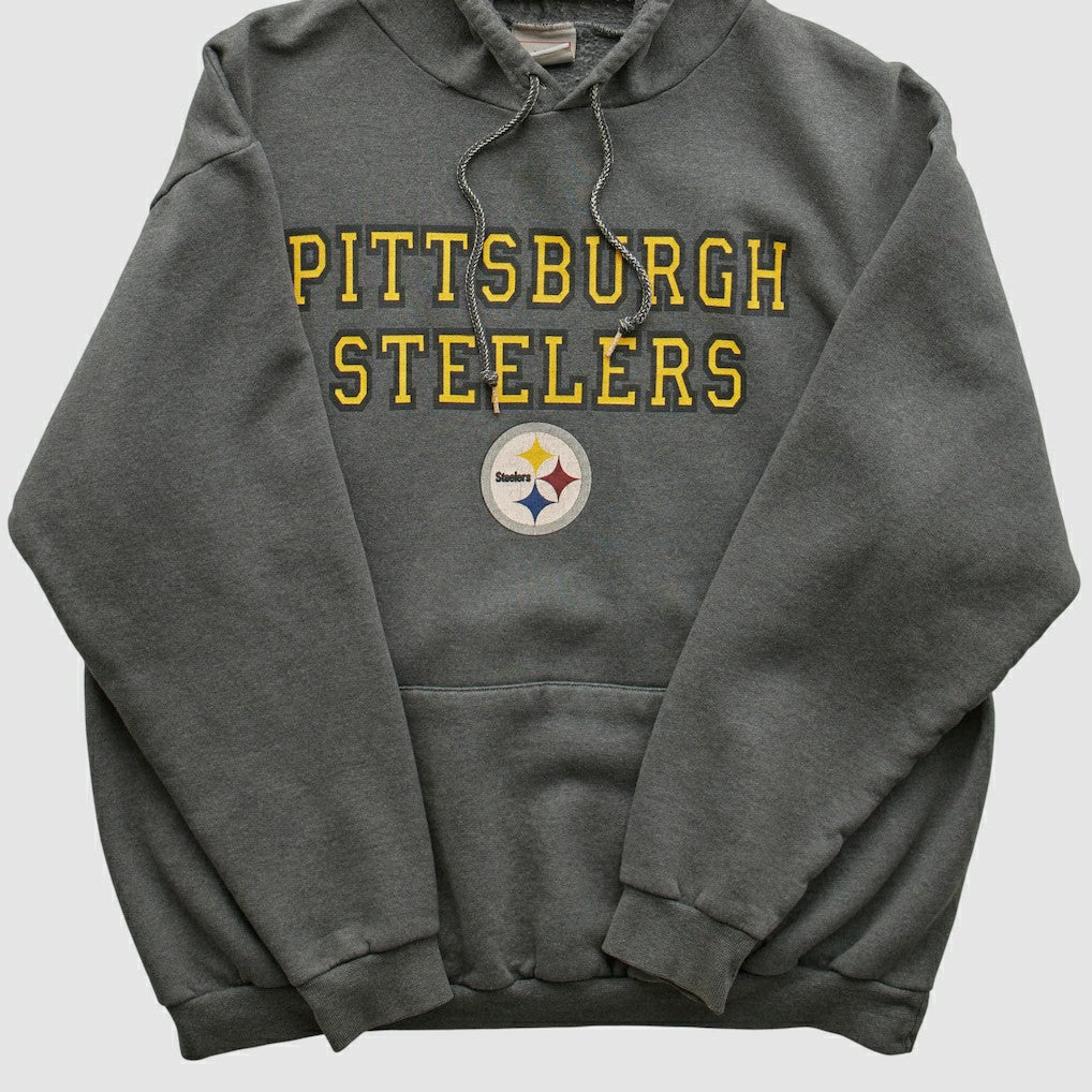 Pittsburgh Steelers NFL 2000s Hooded Sweatshirt Black Vintage - Fanatics