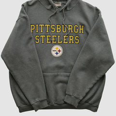 Pittsburgh Steelers NFL 2000s Hooded Sweatshirt Black Vintage - Fanatics
