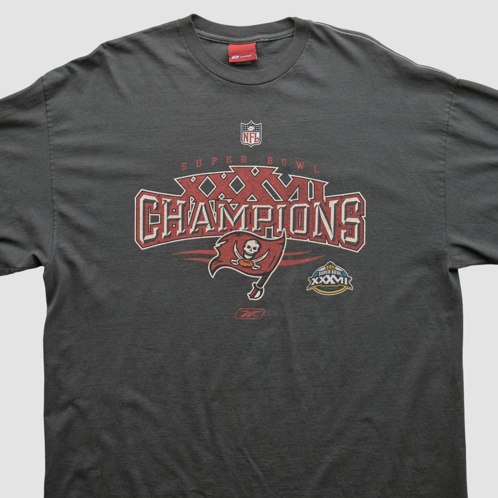 Tampa Bay Buccaneers Reebok 2003 T-shirt Charcoal Vintage - Fanatics