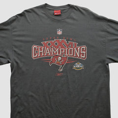 Tampa Bay Buccaneers Reebok 2003 T-shirt Charcoal Vintage - Fanatics