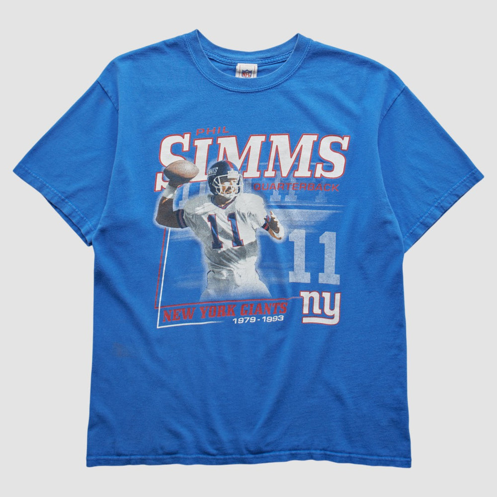 Phil Simms NFL 2000s T-shirt Blue Vintage - Fanatics