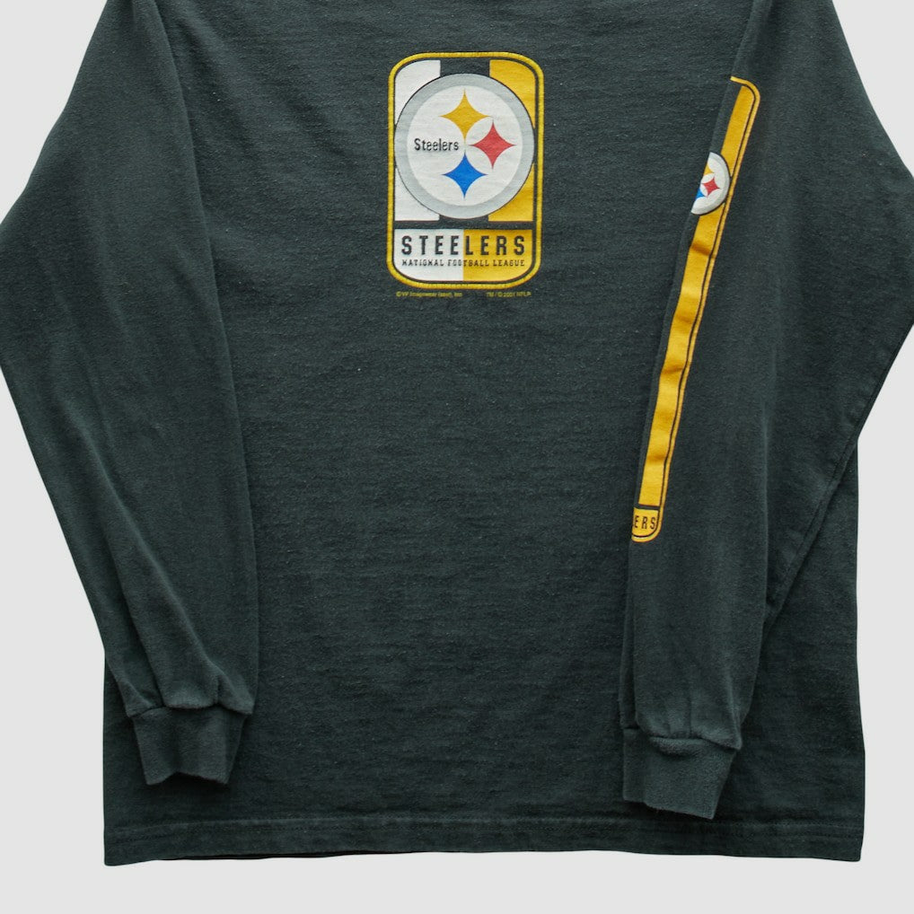 Pittsburgh Steelers Lee Apparel 2001 Long Sleeve T-shirt Charcoal Vintage - Fanatics