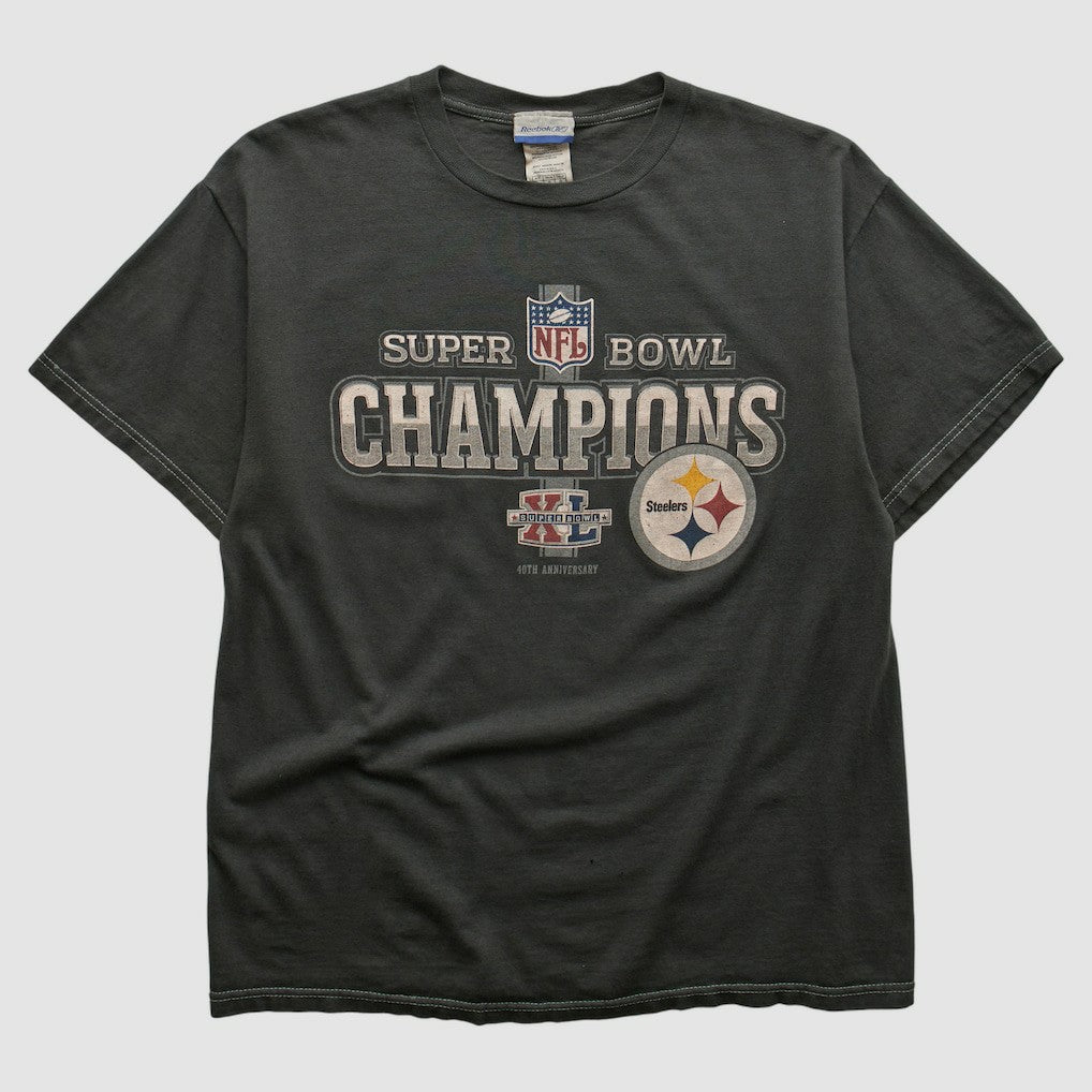 Pittsburgh Steelers Reebok 2006 T-shirt Black Vintage - Fanatics