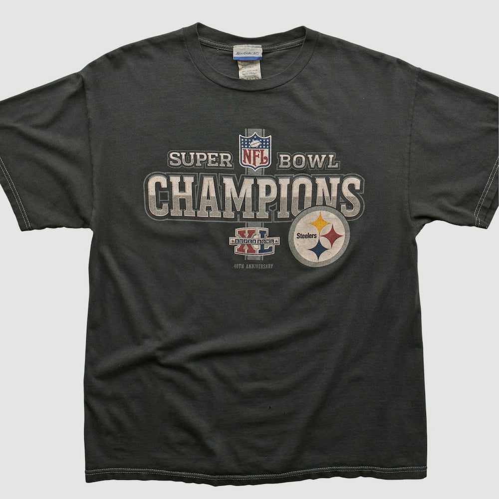 Pittsburgh Steelers Reebok 2006 T-shirt Black Vintage - Fanatics
