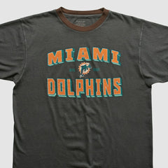 Miami Dolphins Reebok 2000s T-shirt Charcoal Vintage - Fanatics